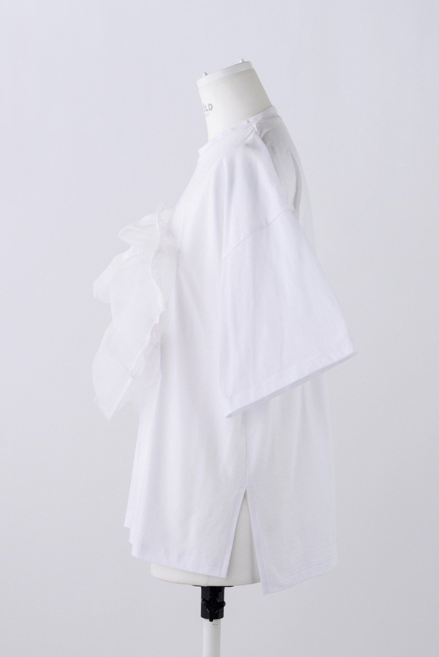 【エンフォルド/ENFOLD】のRoyal Organic オーガンジー T/SH Tシャツ 人気、トレンドファッション・服の通販 founy(ファニー) ファッション Fashion レディースファッション Fashion for Women トップス・カットソー Cut & Sew Tops シャツ・ブラウス・オフィスカジュアル Elegant Blouses & Button-Ups ロングTシャツ・Tシャツ Longline T-Shirts & Tees カットソー・ベーシックTシャツ Cut-and-Sewn Tops / Stretch Tees & Basics オーガンジー Organza Fabric ギャザー Gathered, Ruffled ショート Short, Short Length スリーブ Sleeve, Long Sleeve / Short Sleeve ティアード Tiered, Tiered Style モチーフ Motif, Design Theme other-2|ID: prp329100004051897 ipo3291000000035791693