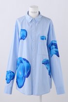 【エンフォルド/ENFOLD】の【UNISEX】Printストライプ UNISEX SH/シャツ ライトブルー|ID: prp329100004051903 ipo3291000000036400081