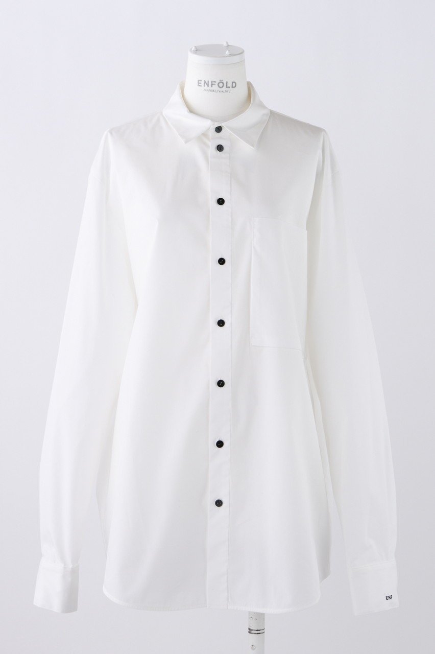 【エンフォルド/ENFOLD】の【UNISEX】ナチュラルタイプライター UNISEX SH/シャツ インテリア・キッズ・メンズ・レディースファッション・服の通販 founy(ファニー) 　ファッション　Fashion　レディースファッション　Fashion for Women　トップス・カットソー　Cut & Sew Tops　シャツ・ブラウス・オフィスカジュアル　Elegant Blouses & Button-Ups　ユニセックス　Unisex, Genderless　エレガント 上品　Elegant　スリーブ　Sleeve, Long Sleeve / Short Sleeve　タイプライター　Typewriter Fabric, Crisp Cotton　ロング　Long, Long-Length　ホワイト|ID: prp329100004051904 ipo3291000000036724286