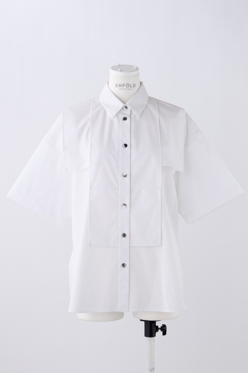 【エンフォルド/ENFOLD】のC/PEブロード スクエアSH/シャツ インテリア・キッズ・メンズ・レディースファッション・服の通販 founy(ファニー) ファッション Fashion レディースファッション Fashion for Women トップス・カットソー Cut & Sew Tops シャツ・ブラウス・オフィスカジュアル Elegant Blouses & Button-Ups ショート Short, Short Length スクエア Square, Square Shape スリーブ Sleeve, Long Sleeve / Short Sleeve ドレープ Drape, Draping Fabric ブロード Broadcloth, Fine Cotton ミックス Mix, Mixed Style ホワイト|ID: prp329100004051907 ipo3291000000032903686