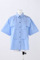 【エンフォルド/ENFOLD】のC/PEブロード スクエアSH/シャツ 人気、トレンドファッション・服の通販 founy(ファニー) ファッション Fashion レディースファッション Fashion for Women トップス・カットソー Cut & Sew Tops シャツ・ブラウス・オフィスカジュアル Elegant Blouses & Button-Ups ショート Short, Short Length スクエア Square, Square Shape スリーブ Sleeve, Long Sleeve / Short Sleeve ドレープ Drape, Draping Fabric ブロード Broadcloth, Fine Cotton ミックス Mix, Mixed Style thumbnail ブルー|ID: prp329100004051907 ipo3291000000032903688