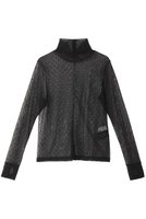 【ルームエイト/Room no.8】の【Room no.8 BLACK】ドット メッシュ サムホール トップス 人気、トレンドファッション・服の通販 founy(ファニー) ファッション Fashion レディースファッション Fashion for Women トップス・カットソー Cut & Sew Tops シャツ・ブラウス・オフィスカジュアル Elegant Blouses & Button-Ups インナー Innerwear キャミワンピース Cami Dress, Slip Dress スウェット / スエット Sweatshirt, Sweatwear スリーブ Sleeve, Long Sleeve / Short Sleeve トレンド Trend, Trending Now ドット Polka Dot, Dot Pattern ハイネック High Neck, Mock Neck フェミニン Feminine, Girly メッシュ Mesh, Net Fabric ロング Long, Long-Length |ID:prp329100004051922