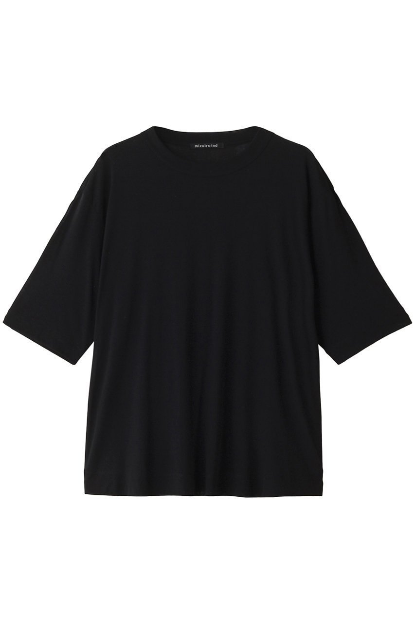 【ミズイロ インド/mizuiro ind】のgauze crew neck half slv T Tシャツ インテリア・キッズ・メンズ・レディースファッション・服の通販 founy(ファニー) 　ファッション　Fashion　レディースファッション　WOMEN　トップス・カットソー　Tops/Tshirt　シャツ/ブラウス　Shirts/Blouses　ロング / Tシャツ　T-Shirts　カットソー　Cut and Sewn　シアー　Sheer　ショート　Short　シンプル　Simple　スリーブ　Sleeve　ハーフ　Half　black|ID: prp329100004051931 ipo3291000000027229127