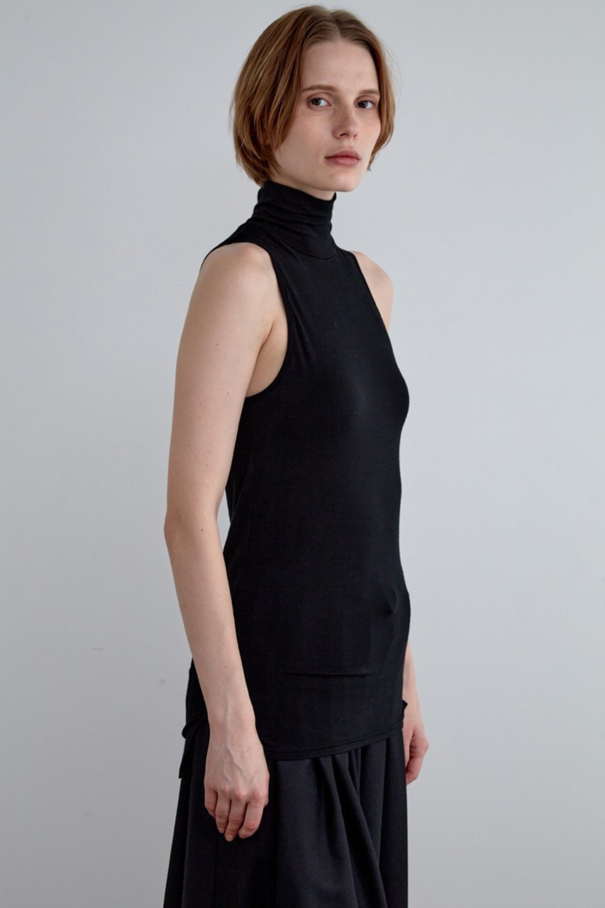 【ル フィル/LE PHIL】のカップインハイネックトップ 人気、トレンドファッション・服の通販 founy(ファニー) 　ファッション　Fashion　レディースファッション　Fashion for Women　トップス・カットソー　Cut & Sew Tops　キャミソール&ノースリーブ　Camisoles & Sleeveless Tops　シャツ・ブラウス・オフィスカジュアル　Elegant Blouses & Button-Ups　ロングTシャツ・Tシャツ　Longline T-Shirts & Tees　カットソー・ベーシックTシャツ　Cut-and-Sewn Tops / Stretch Tees & Basics　アメリカン　American Style　キャミソール　Camisole, Spaghetti Strap Top　ジャケット　Jacket, Outerwear　ストレッチ　Stretch, Stretchy Fabric　スリーブ　Sleeve, Long Sleeve / Short Sleeve　タンク　Tank Top, Sleeveless Top　ハイネック　High Neck, Mock Neck　ベーシック　Basic, Essential　エレガント 上品　Elegant　other-7|ID: prp329100004051947 ipo3291000000036128385