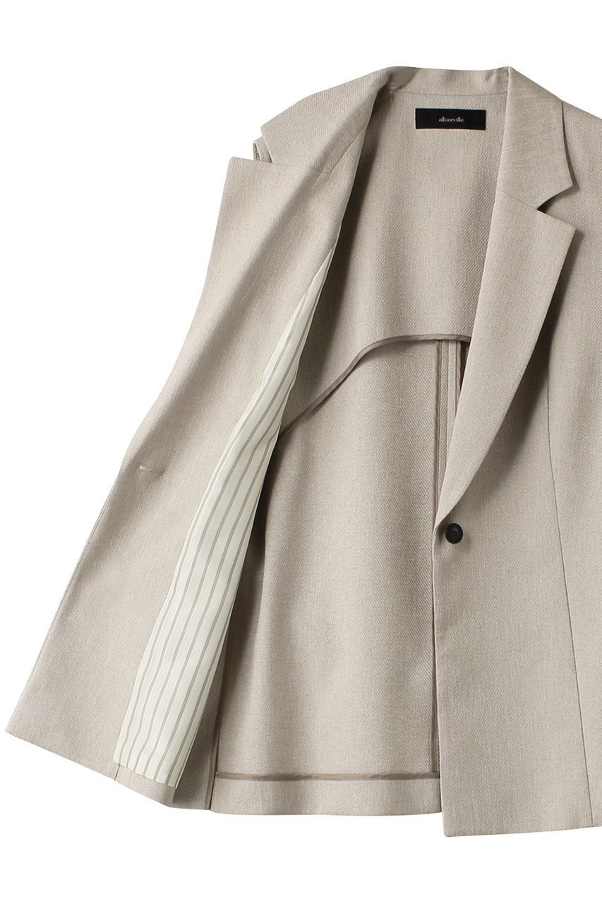 【アルアバイル/allureville】の麻調カルゼサイドオープンジレ 人気、トレンドファッション・服の通販 founy(ファニー) 　ファッション　Fashion　レディースファッション　Fashion for Women　アウター　Coat / Outerwear Collection　レディースジャケット・軽アウター　Jackets　おすすめ　Recommended / Our Picks　ジャケット　Jacket, Outerwear　スリット　Slit, Slit Detail　ファブリック　Fabric, Textile　ベスト　Vest, Waistcoat　other-6|ID: prp329100004051952 ipo3291000000032948897