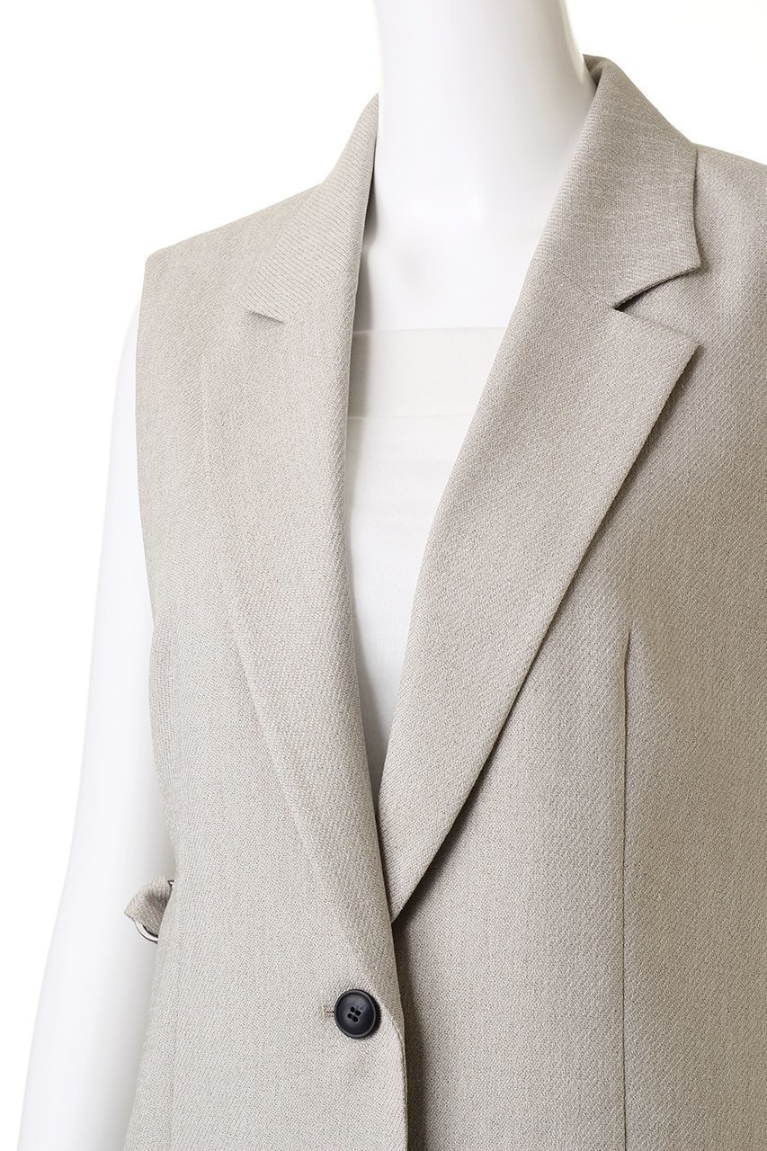 【アルアバイル/allureville】の麻調カルゼサイドオープンジレ 人気、トレンドファッション・服の通販 founy(ファニー) 　ファッション　Fashion　レディースファッション　Fashion for Women　アウター　Coat / Outerwear Collection　レディースジャケット・軽アウター　Jackets　おすすめ　Recommended / Our Picks　ジャケット　Jacket, Outerwear　スリット　Slit, Slit Detail　ファブリック　Fabric, Textile　ベスト　Vest, Waistcoat　other-5|ID: prp329100004051952 ipo3291000000036222617