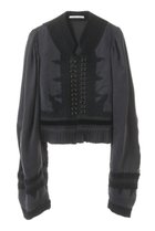 【カレンテージ/CURRENTAGE】のコードエンブロイダリーブラウス 人気、トレンドファッション・服の通販 founy(ファニー) ファッション Fashion レディースファッション Fashion for Women トップス・カットソー Cut & Sew Tops シャツ・ブラウス・オフィスカジュアル Elegant Blouses & Button-Ups キュプラ Cupro, Eco Fabric ジャケット Jacket, Outerwear スリーブ Sleeve, Long Sleeve / Short Sleeve ドレープ Drape, Draping Fabric プリーツ Pleats, Pleated ベスト Vest, Waistcoat ペプラム Peplum, Flared Hem モダン Modern, Contemporary ロング Long, Long-Length thumbnail ブラック|ID: prp329100004051963 ipo3291000000036071669