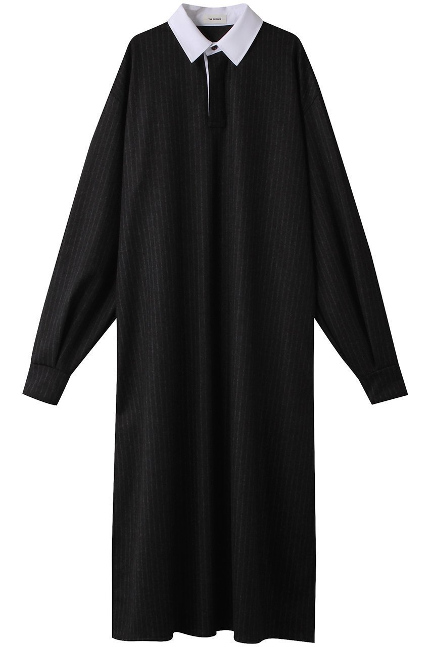 【ザ リラクス/THE RERACS】のクレリックポロドレス インテリア・キッズ・メンズ・レディースファッション・服の通販 founy(ファニー) 　ファッション　Fashion　レディースファッション　Fashion for Women　ワンピース　Dresses　フォーマル・パーティードレス・結婚式用ドレス　Elegant & Casual Dresses　チュニック　Tunic Tops & Dresses　ストライプ　Stripe, Striped Pattern　チュニック　Tunic, Long Top　トレンド　Trend, Trending Now　ドレス　Dress, One-Piece　モダン　Modern, Contemporary　ロング　Long, Long-Length　ブラックストライプ|ID: prp329100004053627 ipo3291000000032894818