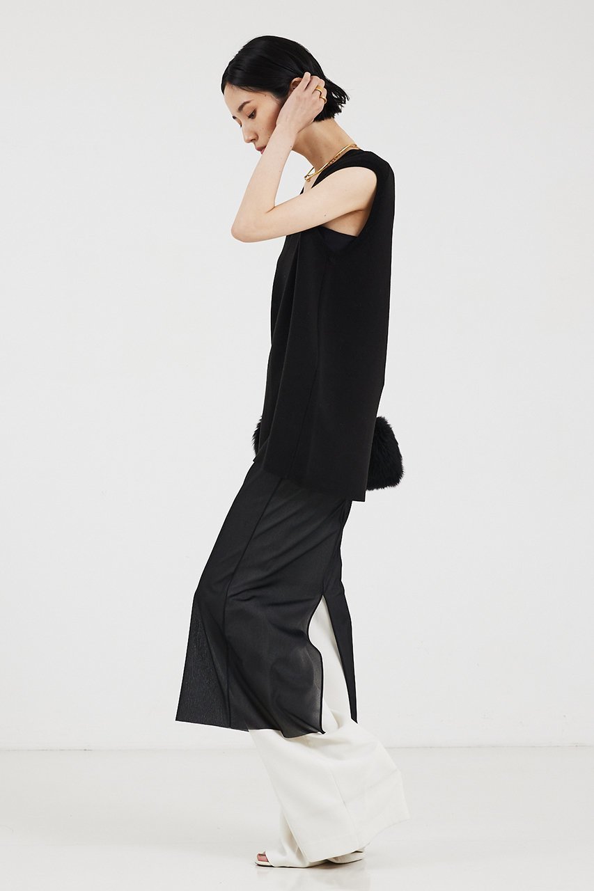 【ザ ストア バイ シー/THE STORE by C】のシアースカート 人気、トレンドファッション・服の通販 founy(ファニー) 　ファッション　Fashion　レディースファッション　Fashion for Women　スカート　Skirts　ロングスカート　Long Skirts / Maxi & Midi Skirts　オーガンジー　Organza Fabric　シアー　Sheer, See-Through　シンプル　Simple, Minimal　スリット　Slit, Slit Detail　ロング　Long, Long-Length　other-4|ID: prp329100004053725 ipo3291000000032852047