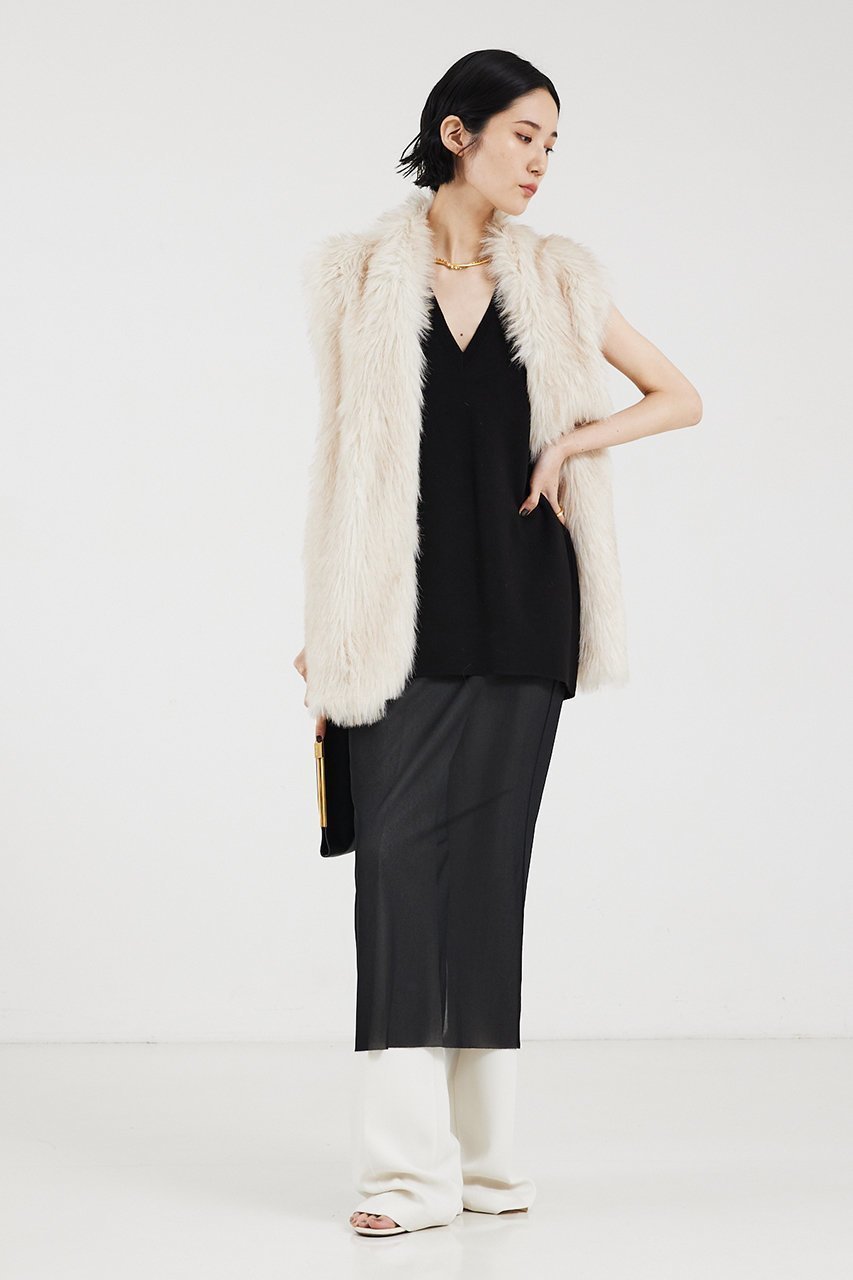 【ザ ストア バイ シー/THE STORE by C】のシアースカート 人気、トレンドファッション・服の通販 founy(ファニー) 　ファッション　Fashion　レディースファッション　Fashion for Women　スカート　Skirts　ロングスカート　Long Skirts / Maxi & Midi Skirts　オーガンジー　Organza Fabric　シアー　Sheer, See-Through　シンプル　Simple, Minimal　スリット　Slit, Slit Detail　ロング　Long, Long-Length　other-5|ID: prp329100004053725 ipo3291000000032852052