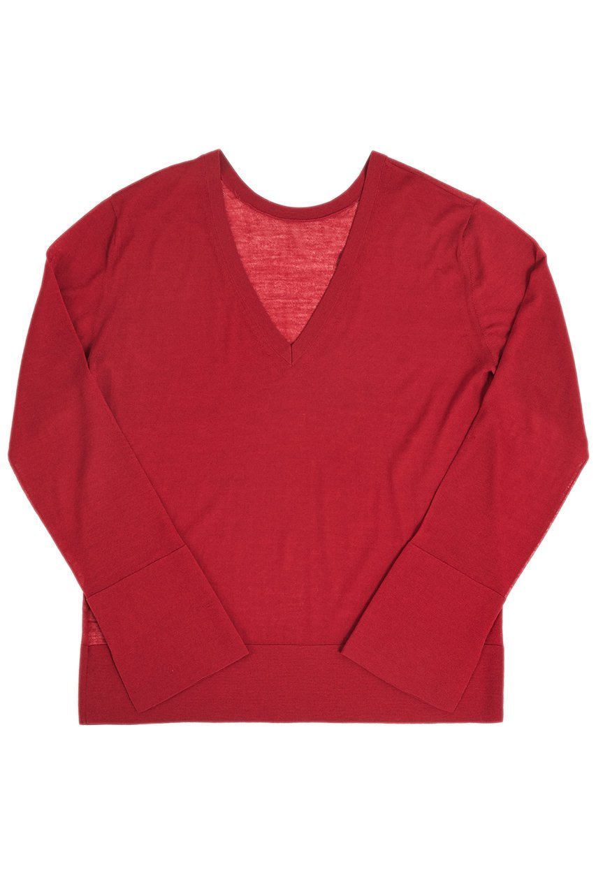 【ザ ストア バイ シー/THE STORE by C】の2wayシアーニットプルオーバー インテリア・キッズ・メンズ・レディースファッション・服の通販 founy(ファニー) ファッション Fashion レディースファッション Fashion for Women トップス・カットソー Cut & Sew Tops ニット Knit Tops & Sweaters カジュアルプルオーバー・ニットトップス Pullovers & Knit Tops / Casual Pullovers シアー Sheer, See-Through シンプル Simple, Minimal スペシャル Special, Limited Edition スリット Slit, Slit Detail ダブル Double, Double-Breasted フレア Flare, Flared フロント Front, Front Design レッド|ID: prp329100004053726 ipo3291000000032933768