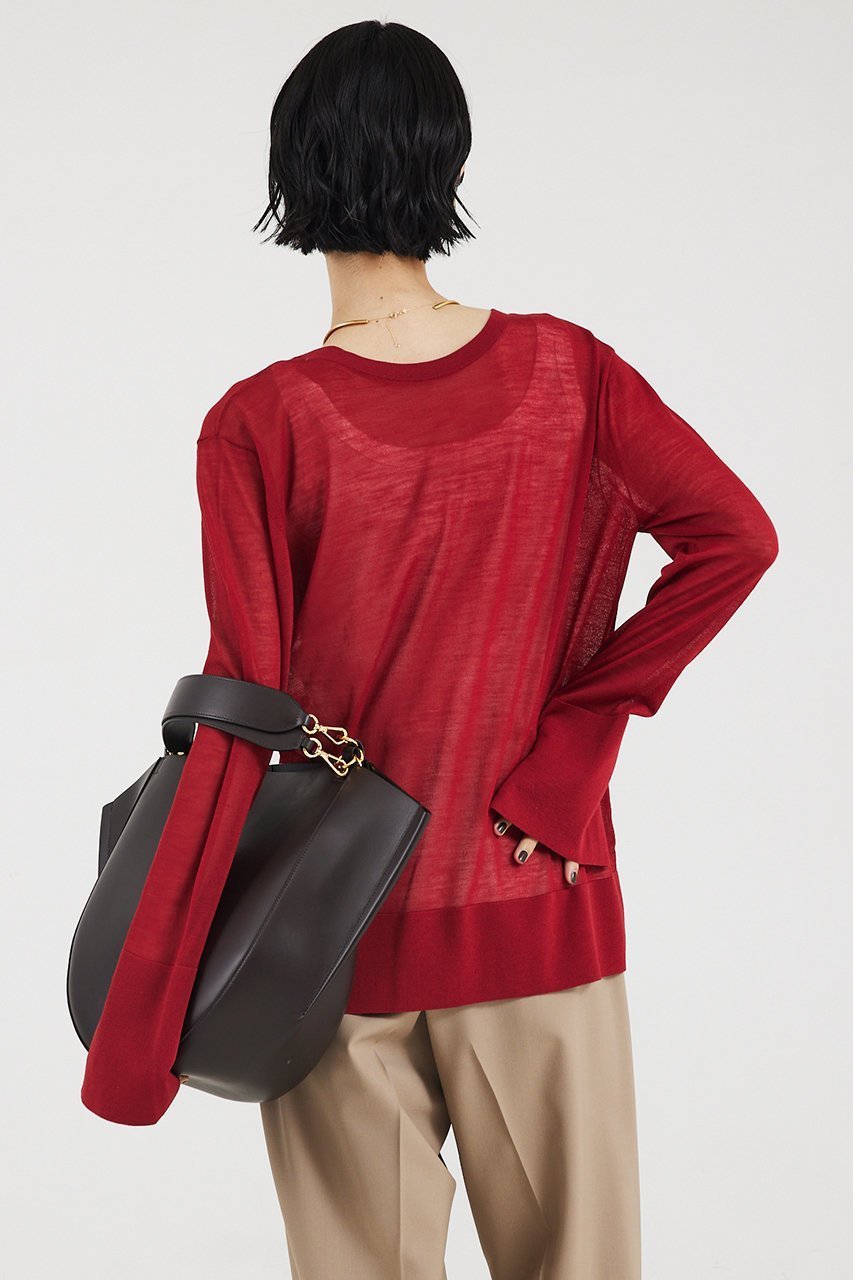 【ザ ストア バイ シー/THE STORE by C】の2wayシアーニットプルオーバー 人気、トレンドファッション・服の通販 founy(ファニー) ファッション Fashion レディースファッション Fashion for Women トップス・カットソー Cut & Sew Tops ニット Knit Tops & Sweaters カジュアルプルオーバー・ニットトップス Pullovers & Knit Tops / Casual Pullovers シアー Sheer, See-Through シンプル Simple, Minimal スペシャル Special, Limited Edition スリット Slit, Slit Detail ダブル Double, Double-Breasted フレア Flare, Flared フロント Front, Front Design other-3|ID: prp329100004053726 ipo3291000000032933786