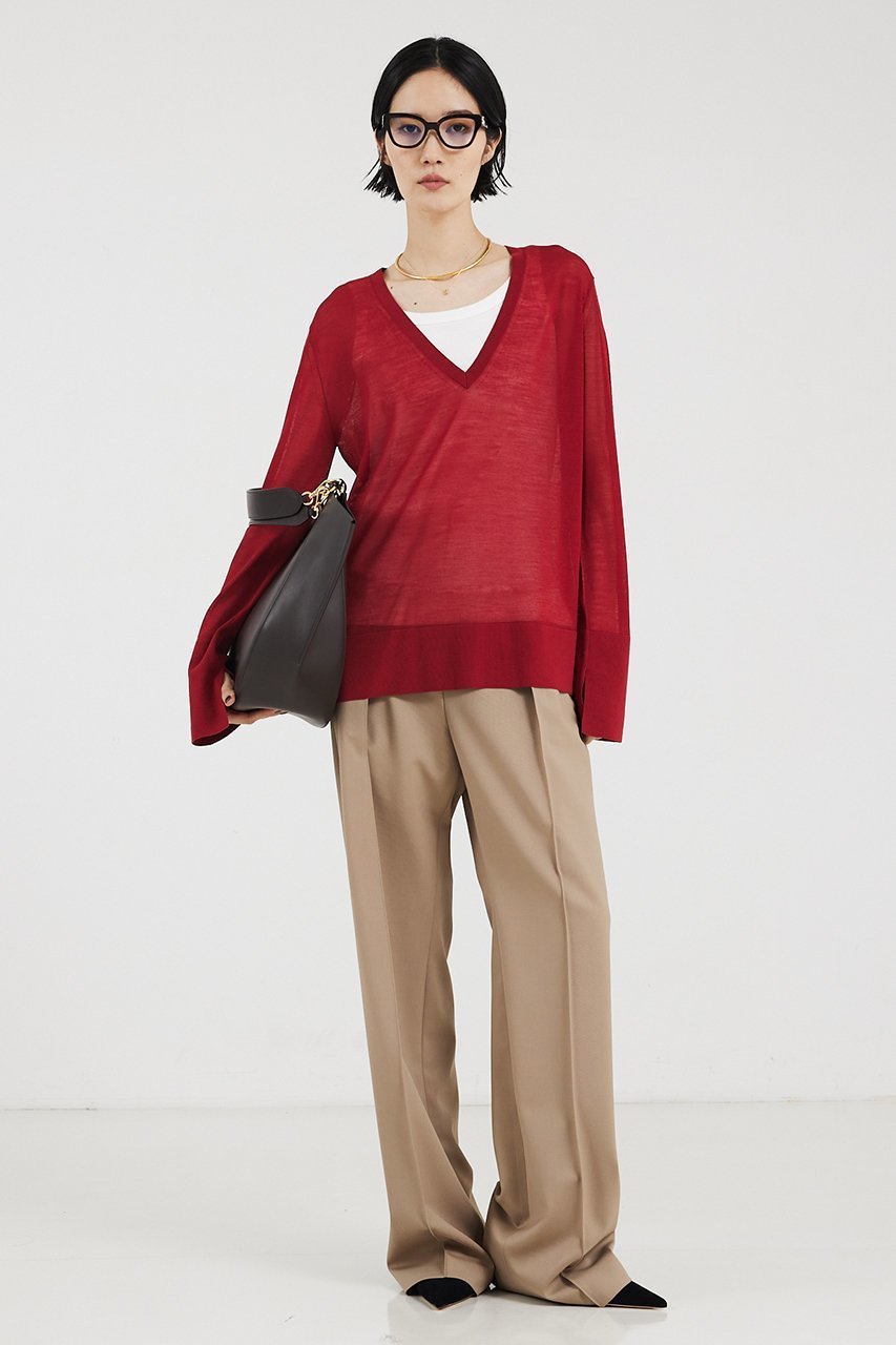 【ザ ストア バイ シー/THE STORE by C】の2wayシアーニットプルオーバー 人気、トレンドファッション・服の通販 founy(ファニー) ファッション Fashion レディースファッション Fashion for Women トップス・カットソー Cut & Sew Tops ニット Knit Tops & Sweaters カジュアルプルオーバー・ニットトップス Pullovers & Knit Tops / Casual Pullovers シアー Sheer, See-Through シンプル Simple, Minimal スペシャル Special, Limited Edition スリット Slit, Slit Detail ダブル Double, Double-Breasted フレア Flare, Flared フロント Front, Front Design other-4|ID: prp329100004053726 ipo3291000000032933792