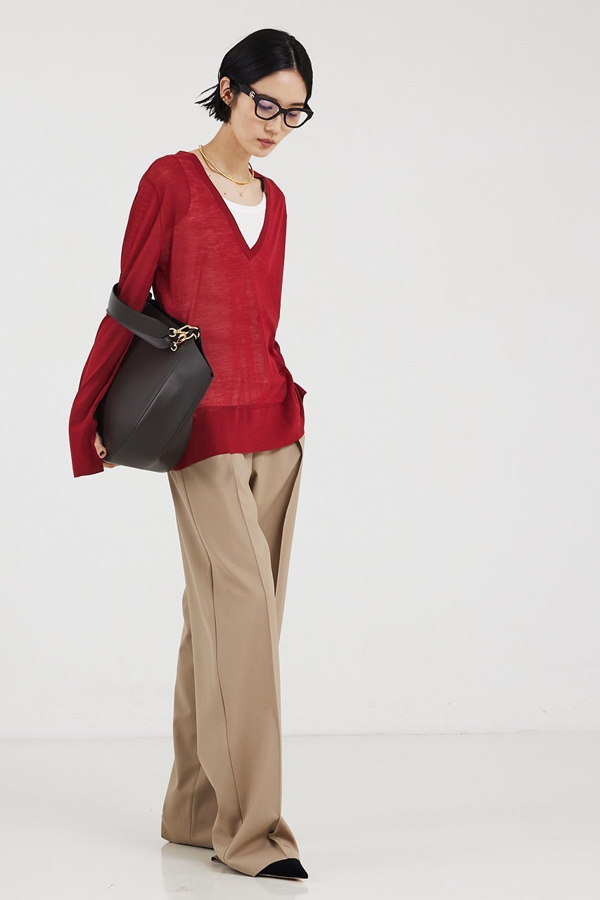 【ザ ストア バイ シー/THE STORE by C】の2wayシアーニットプルオーバー 人気、トレンドファッション・服の通販 founy(ファニー) ファッション Fashion レディースファッション Fashion for Women トップス・カットソー Cut & Sew Tops ニット Knit Tops & Sweaters カジュアルプルオーバー・ニットトップス Pullovers & Knit Tops / Casual Pullovers シアー Sheer, See-Through シンプル Simple, Minimal スペシャル Special, Limited Edition スリット Slit, Slit Detail ダブル Double, Double-Breasted フレア Flare, Flared フロント Front, Front Design other-5|ID: prp329100004053726 ipo3291000000032933800