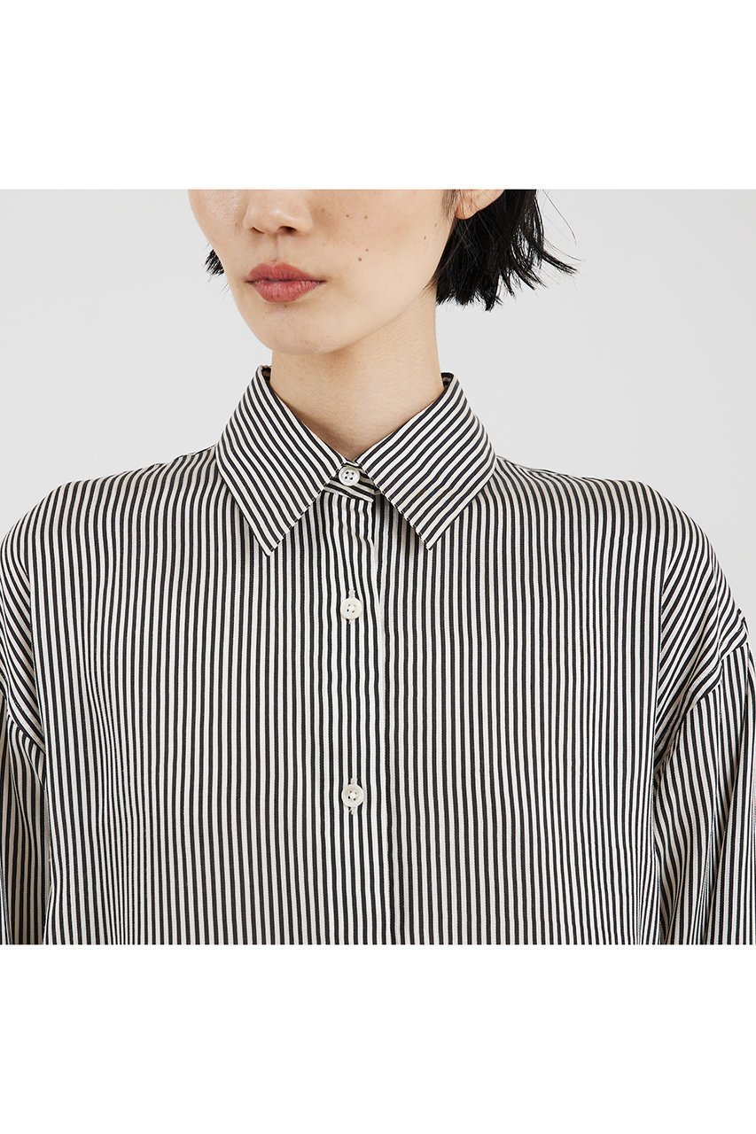 【ザ ストア バイ シー/THE STORE by C】のベーシックシャツプレミアム 人気、トレンドファッション・服の通販 founy(ファニー) ファッション Fashion レディースファッション Fashion for Women トップス・カットソー Cut & Sew Tops シャツ・ブラウス・オフィスカジュアル Elegant Blouses & Button-Ups シルク Silk, 100% Silk ストライプ Stripe, Striped Pattern スリーブ Sleeve, Long Sleeve / Short Sleeve ドレープ Drape, Draping Fabric ロング Long, Long-Length other-6|ID: prp329100004053727 ipo3291000000032901161