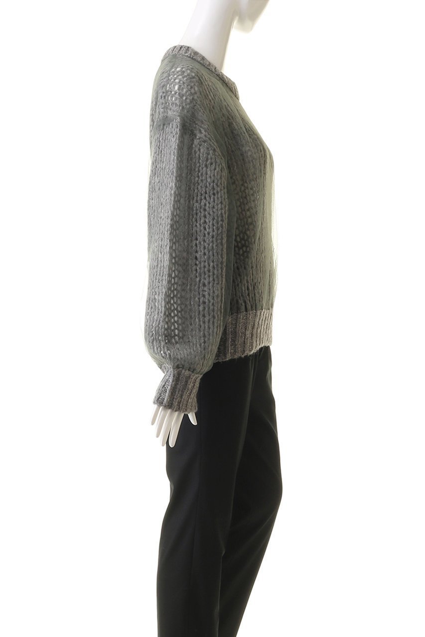 【メゾンスペシャル/MAISON SPECIAL】のTulle Layered Low Gauge Reversible Knit Pullover/チュールレイヤーローゲージリバーシブルプルオーバーニット 人気、トレンドファッション・服の通販 founy(ファニー) 　ファッション　Fashion　レディースファッション　Fashion for Women　トップス・カットソー　Cut & Sew Tops　ニット　Knit Tops & Sweaters　カジュアルプルオーバー・ニットトップス　Pullovers & Knit Tops / Casual Pullovers　カーディガン　Cardigan, Knitwear　ギャザー　Gathered, Ruffled　チュール　Tulip, Tulip Motif　手編み　Hand-Knitted, Handmade Knit　バランス　Balance, Style Balance　フェミニン　Feminine, Girly　ブラウジング　Blouson Silhouette, Cinched Waist　ボトム　Bottoms, Lower Wear　リバーシブル　Reversible, Two-Sided　other-3|ID: prp329100004054632 ipo3291000000032930977