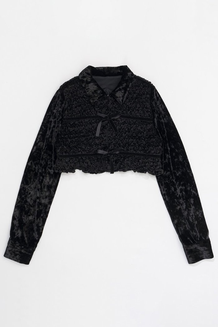 【メゾンスペシャル/MAISON SPECIAL】のShirring Velor Ribbon Blouse/シャーリングベロアリボンブラウス インテリア・キッズ・メンズ・レディースファッション・服の通販 founy(ファニー) https://founy.com/ ファッション Fashion レディースファッション WOMEN トップス・カットソー Tops/Tshirt シャツ/ブラウス Shirts/Blouses ベロア Velour おすすめ Recommend クラッシュ Crash シャーリング Shirring スリーブ Sleeve セットアップ Set Up ベロア Velor リボン Ribbon ロング Long エレガント 上品 Elegant 今季 This Season |ID: prp329100004054634 ipo3291000000027287099