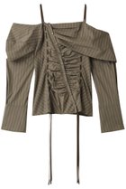 【メゾンスペシャル/MAISON SPECIAL】のAsymmetry Ribbon Off Shoulder Blouse/アシンメトリーリボンオフショルブラウス KHK(カーキ)|ID: prp329100004054636 ipo3291000000036841923