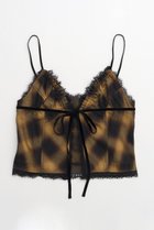 【メゾンスペシャル/MAISON SPECIAL】のCheckered Lingerie Bustier/チェックランジェリービスチェ 人気、トレンドファッション・服の通販 founy(ファニー) ファッション Fashion レディースファッション WOMEN 下着・ランジェリー Underwear その他インナー・ランジェリー Other lingerie キャミソール Camisole キュプラ Cupra セットアップ Set Up チェック Check ドレープ Drape ノースリーブ No Sleeve フロント Front メッシュ Mesh リボン Ribbon エレガント 上品 Elegant thumbnail MTD(マスタード)|ID: prp329100004054640 ipo3291000000027287120