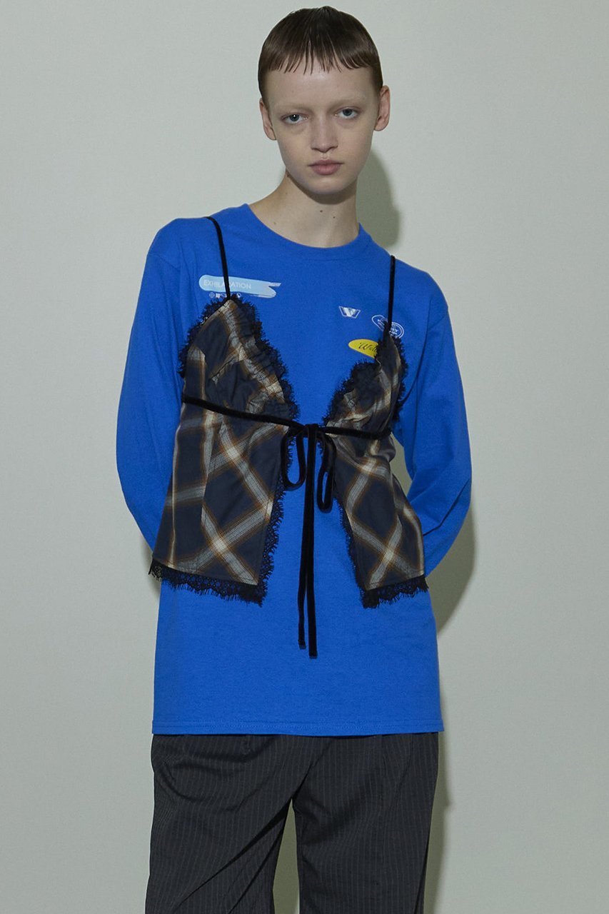 【メゾンスペシャル/MAISON SPECIAL】のCheckered Lingerie Bustier/チェックランジェリービスチェ 人気、トレンドファッション・服の通販 founy(ファニー) 　ファッション　Fashion　レディースファッション　WOMEN　下着・ランジェリー　Underwear　その他インナー・ランジェリー　Other lingerie　キャミソール　Camisole　キュプラ　Cupra　セットアップ　Set Up　チェック　Check　ドレープ　Drape　ノースリーブ　No Sleeve　フロント　Front　メッシュ　Mesh　リボン　Ribbon　エレガント 上品　Elegant　other-7|ID: prp329100004054640 ipo3291000000031424334