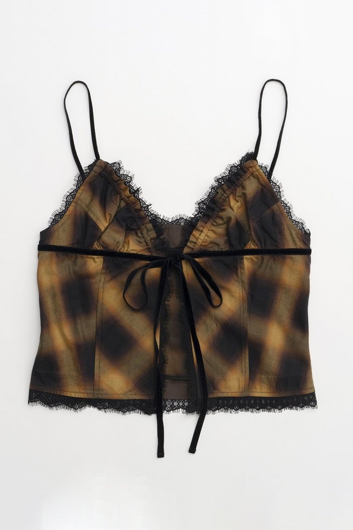 【メゾンスペシャル/MAISON SPECIAL】のCheckered Lingerie Bustier/チェックランジェリービスチェ インテリア・キッズ・メンズ・レディースファッション・服の通販 founy(ファニー) https://founy.com/ ファッション Fashion レディースファッション Fashion for Women 下着・ランジェリー Lingerie & Intimates その他ランジェリー・インナーアイテム Other Lingerie / Intimates トップス・カットソー Cut & Sew Tops キャミソール Camisole, Spaghetti Strap Top キュプラ Cupro, Eco Fabric セットアップ Set-Up, Coordinated Outfit チェック Check, Plaid, Tartan ドレープ Drape, Draping Fabric ノースリーブ Sleeveless, No-Sleeve フロント Front, Front Design メッシュ Mesh, Net Fabric リボン Ribbon, Bow エレガント 上品 Elegant |ID: prp329100004054640 ipo3291000000032900645