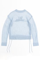 【メゾンスペシャル/MAISON SPECIAL】のBright Logo Sheer Knitwear/ブライトロゴシアーニット BLU(ブルー)|ID:prp329100004054650