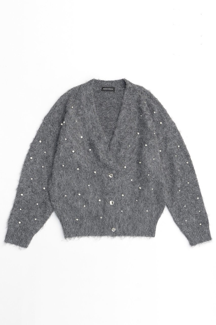 【メゾンスペシャル/MAISON SPECIAL】のSparkling Bijou Knit Cardigan/キラキラビジューカーディガン 人気、トレンドファッション・服の通販 founy(ファニー) 　ファッション　Fashion　レディースファッション　WOMEN　トップス・カットソー　Tops/Tshirt　ニット　Knit Tops　カーディガン　Cardigans　カーディガン　Cardigan　ビジュー　Bijou　 other-1|ID: prp329100004054651 ipo3291000000027287153