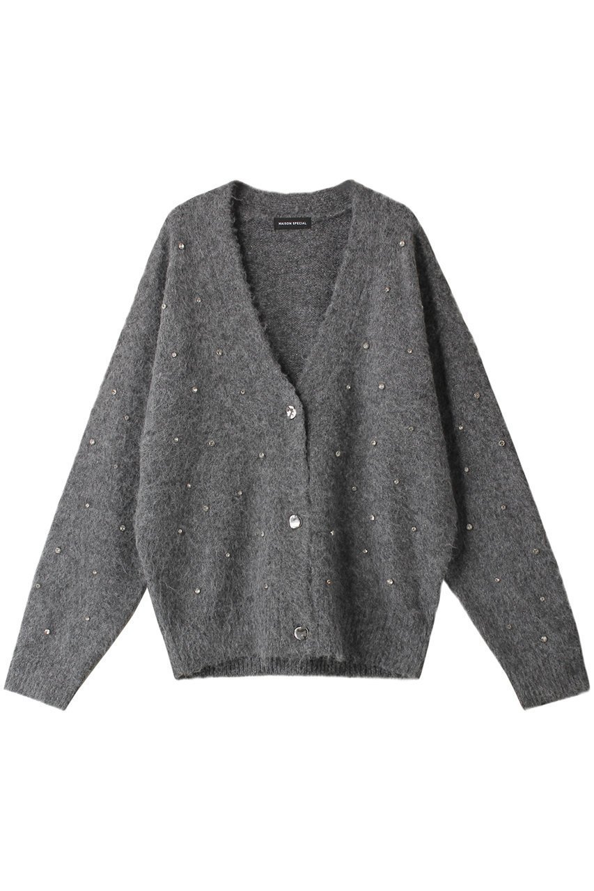 【メゾンスペシャル/MAISON SPECIAL】のSparkling Bijou Knit Cardigan/キラキラビジューカーディガン 人気、トレンドファッション・服の通販 founy(ファニー) 　ファッション　Fashion　レディースファッション　Fashion for Women　トップス・カットソー　Cut & Sew Tops　ニット　Knit Tops & Sweaters　カーディガン・羽織り　Layered Style Cardigans　カーディガン　Cardigan, Knitwear　ビジュー　Bijou, Jewel-like Accent　 other-1|ID: prp329100004054651 ipo3291000000032931543