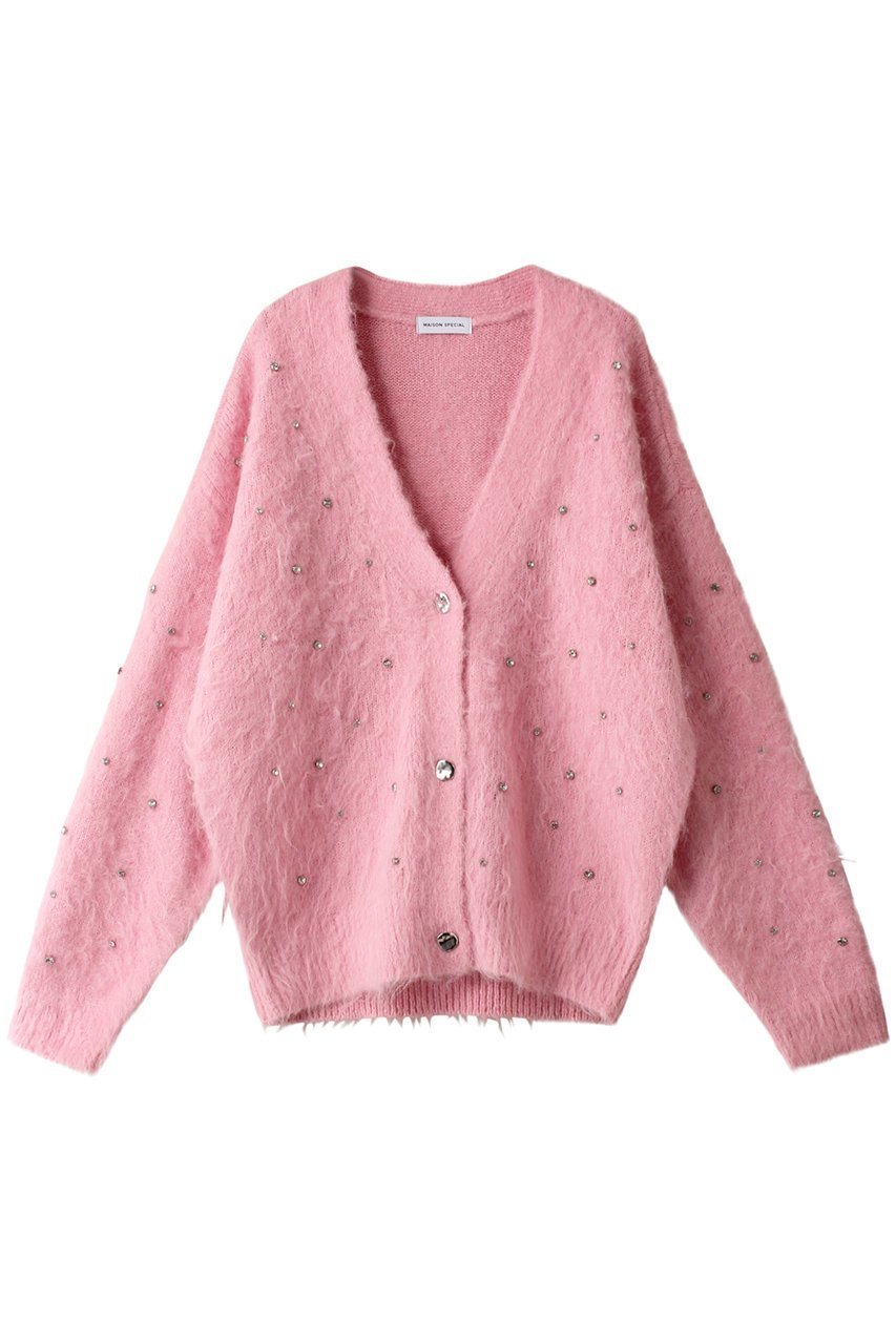 【メゾンスペシャル/MAISON SPECIAL】のSparkling Bijou Knit Cardigan/キラキラビジューカーディガン インテリア・キッズ・メンズ・レディースファッション・服の通販 founy(ファニー) 　ファッション　Fashion　レディースファッション　Fashion for Women　トップス・カットソー　Cut & Sew Tops　ニット　Knit Tops & Sweaters　カーディガン・羽織り　Layered Style Cardigans　カーディガン　Cardigan, Knitwear　ビジュー　Bijou, Jewel-like Accent　PNK(ピンク)|ID: prp329100004054651 ipo3291000000036098563