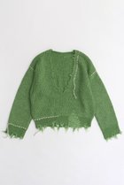 【メゾンスペシャル/MAISON SPECIAL】のHand Stitch Deep V-neck Knitwear/ハンドステッチディープVネックニット 人気、トレンドファッション・服の通販 founy(ファニー) ファッション Fashion レディースファッション WOMEN トップス・カットソー Tops/Tshirt ニット Knit Tops プルオーバー Pullover Vネック V-Neck おすすめ Recommend グラフィック Graphic ハンド Hand thumbnail GRN(グリーン)|ID: prp329100004054652 ipo3291000000027287159