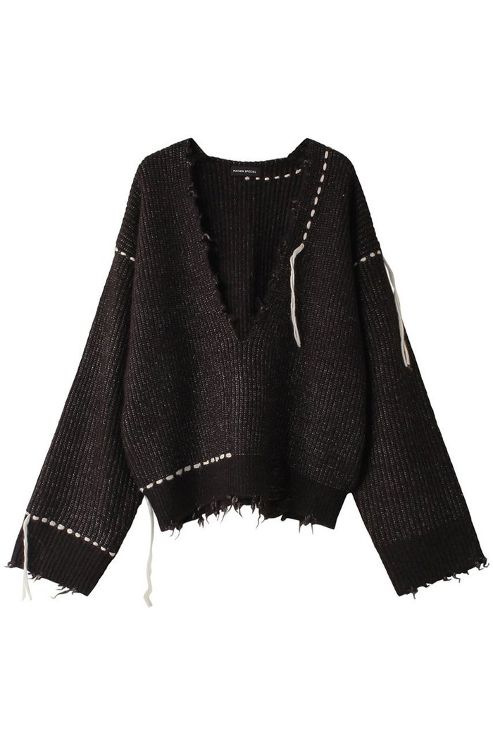 【メゾンスペシャル/MAISON SPECIAL】のHand Stitch Deep V-neck Knitwear/ハンドステッチディープVネックニット インテリア・キッズ・メンズ・レディースファッション・服の通販 founy(ファニー) https://founy.com/ ファッション Fashion レディースファッション Fashion for Women トップス・カットソー Cut & Sew Tops ニット Knit Tops & Sweaters カジュアルプルオーバー・ニットトップス Pullovers & Knit Tops / Casual Pullovers Vネックトップス V-Neck Tops / V-Cut Neckline Shirts おすすめ Recommended / Our Picks グラフィック Graphic, Graphic Design ハンド Hand, Handmade |ID: prp329100004054652 ipo3291000000032935901