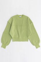 【メゾンスペシャル/MAISON SPECIAL】のOutseam Cocoon Sleeve Knitwear/アウトシームコクーンスリーブニット LIME(ライム)|ID:prp329100004054653