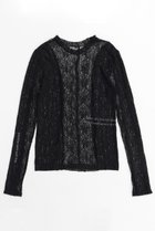 【メゾンスペシャル/MAISON SPECIAL】のLogo Tattoo Blocking Lace Tops/ロゴタトゥーブロッキングレーストップス BLK(ブラック)|ID: prp329100004054656 ipo3291000000035421759