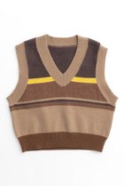 【メゾンスペシャル/MAISON SPECIAL】のBicolor Knit Vest/バイカラーベスト BRN(ブラウン)|ID:prp329100004054661