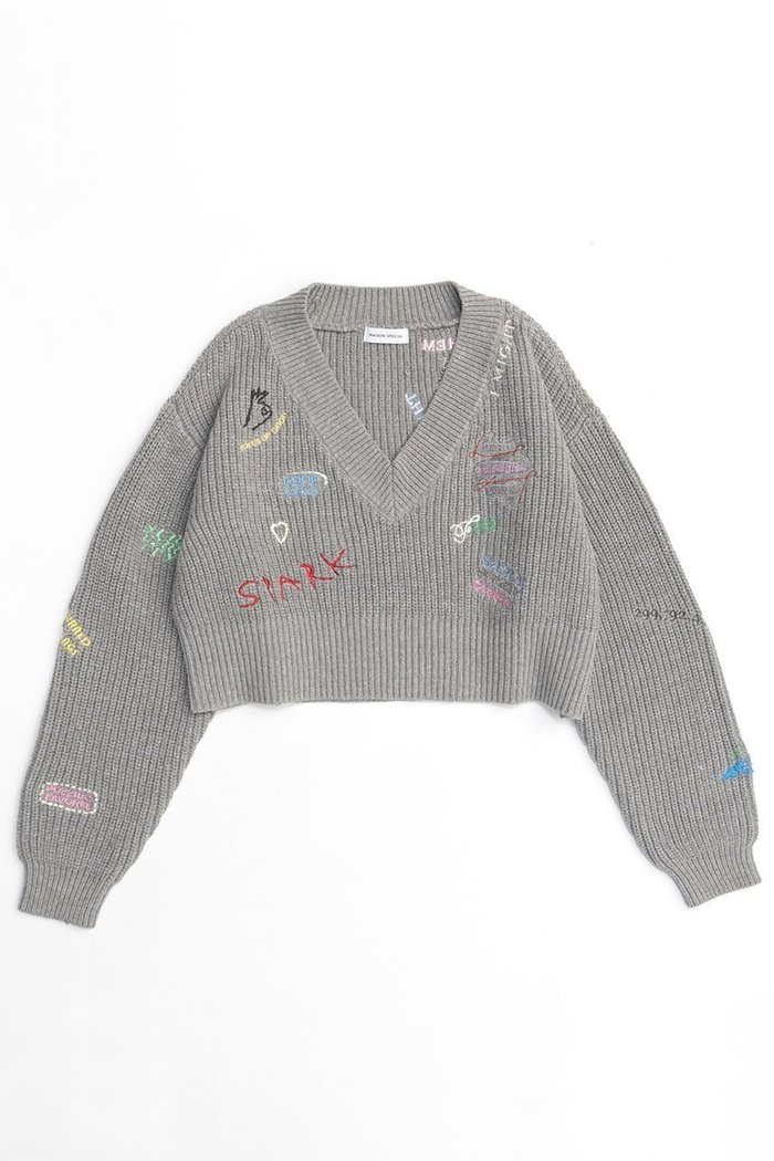 【メゾンスペシャル/MAISON SPECIAL】のV-neck Embroidery Knitwear/Vネックエンブロイダリーニット インテリア・キッズ・メンズ・レディースファッション・服の通販 founy(ファニー) https://founy.com/ ファッション Fashion レディースファッション WOMEN トップス・カットソー Tops/Tshirt ニット Knit Tops プルオーバー Pullover Vネック V-Neck おすすめ Recommend グラフィック Graphic 再入荷 Restock/Back In Stock/Re Arrival |ID: prp329100004054666 ipo3291000000027287216