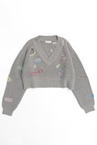 【メゾンスペシャル/MAISON SPECIAL】のV-neck Embroidery Knitwear/Vネックエンブロイダリーニット 人気、トレンドファッション・服の通販 founy(ファニー) ファッション Fashion レディースファッション WOMEN トップス・カットソー Tops/Tshirt ニット Knit Tops プルオーバー Pullover Vネック V-Neck おすすめ Recommend グラフィック Graphic 再入荷 Restock/Back In Stock/Re Arrival thumbnail GRY(グレー)|ID: prp329100004054666 ipo3291000000027287217