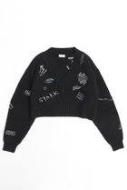 【メゾンスペシャル/MAISON SPECIAL】のV-neck Embroidery Knitwear/Vネックエンブロイダリーニット BLK(ブラック)|ID: prp329100004054666 ipo3291000000027287218