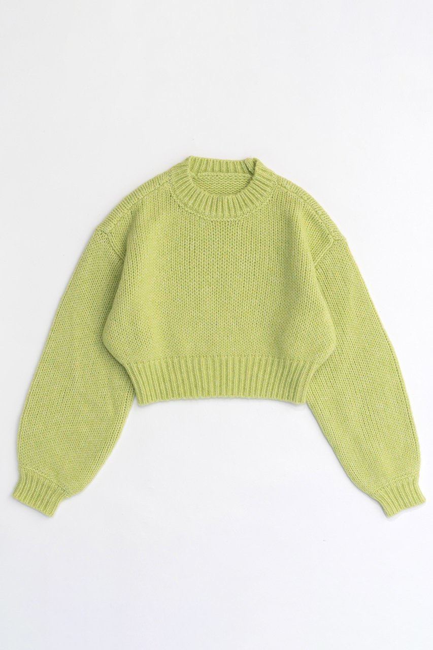 【メゾンスペシャル/MAISON SPECIAL】のWool Short Length Knitwear/ウールショートニット インテリア・キッズ・メンズ・レディースファッション・服の通販 founy(ファニー) 　ファッション　Fashion　レディースファッション　WOMEN　トップス・カットソー　Tops/Tshirt　ニット　Knit Tops　プルオーバー　Pullover　コンパクト　Compact　ショート　Short　LIME(ライム)|ID: prp329100004054668 ipo3291000000027287229