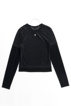 【メゾンスペシャル/MAISON SPECIAL】のWith Heart Necklace Velor Tops/ハートネックレス付きベロアトップス BLK(ブラック)|ID:prp329100004054670