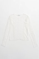 【メゾンスペシャル/MAISON SPECIAL】のRibbon Tulle Sheer Tops/リボンチュールシアートップス WHT(ホワイト)|ID:prp329100004054674