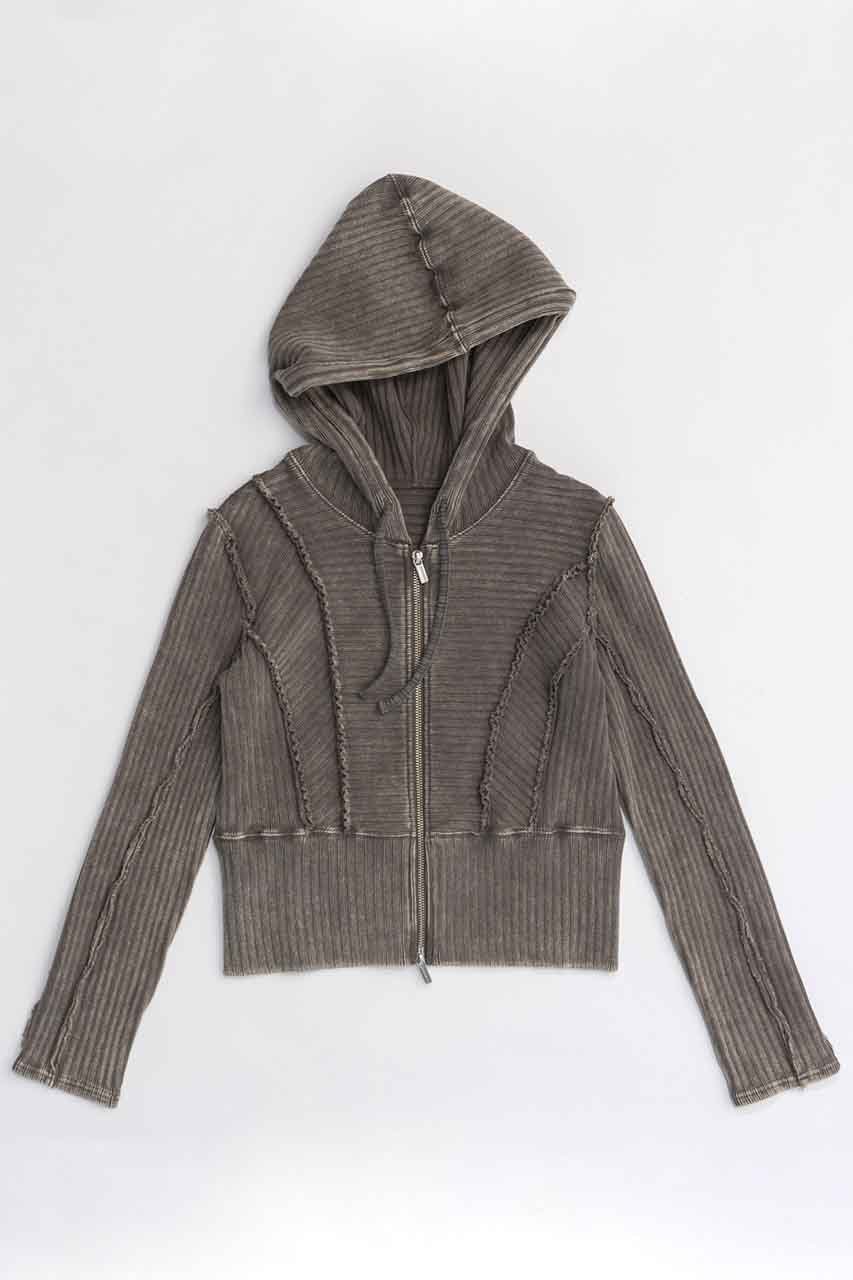 【メゾンスペシャル/MAISON SPECIAL】のRibbed Short Hoodie/リブショートフードパーカー インテリア・キッズ・メンズ・レディースファッション・服の通販 founy(ファニー) 　ファッション　Fashion　レディースファッション　WOMEN　トップス・カットソー　Tops/Tshirt　シャツ/ブラウス　Shirts/Blouses　パーカ　Sweats　ロング / Tシャツ　T-Shirts　スウェット　Sweat　カットソー　Cut and Sewn　コンパクト　Compact　ショート　Short　セットアップ　Set Up　パーカー　Hoodie　ヴィンテージ　Vintage　再入荷　Restock/Back In Stock/Re Arrival　羽織　Haori　BRN(ブラウン)|ID: prp329100004055799 ipo3291000000027306506