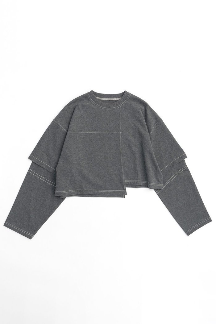 【メゾンスペシャル/MAISON SPECIAL】のBlock Stitch Tops/ブロックステッチトップス インテリア・キッズ・メンズ・レディースファッション・服の通販 founy(ファニー) https://founy.com/ ファッション Fashion レディースファッション Fashion for Women トップス・カットソー Cut & Sew Tops シャツ・ブラウス・オフィスカジュアル Elegant Blouses & Button-Ups ロングTシャツ・Tシャツ Longline T-Shirts & Tees カットソー・ベーシックTシャツ Cut-and-Sewn Tops / Stretch Tees & Basics カットソー Cut and Sewn Top コンパクト Compact, Small Size スリーブ Sleeve, Long Sleeve / Short Sleeve バランス Balance, Style Balance ロング Long, Long-Length |ID: prp329100004055801 ipo3291000000032917605