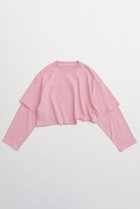 【メゾンスペシャル/MAISON SPECIAL】のBlock Stitch Tops/ブロックステッチトップス PNK(ピンク)|ID: prp329100004055801 ipo3291000000032917648