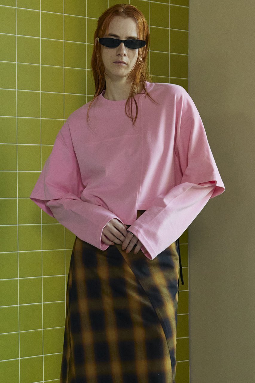 【メゾンスペシャル/MAISON SPECIAL】のBlock Stitch Tops/ブロックステッチトップス 人気、トレンドファッション・服の通販 founy(ファニー) 　ファッション　Fashion　レディースファッション　Fashion for Women　トップス・カットソー　Cut & Sew Tops　シャツ・ブラウス・オフィスカジュアル　Elegant Blouses & Button-Ups　ロングTシャツ・Tシャツ　Longline T-Shirts & Tees　カットソー・ベーシックTシャツ　Cut-and-Sewn Tops / Stretch Tees & Basics　カットソー　Cut and Sewn Top　コンパクト　Compact, Small Size　スリーブ　Sleeve, Long Sleeve / Short Sleeve　バランス　Balance, Style Balance　ロング　Long, Long-Length　other-7|ID: prp329100004055801 ipo3291000000032917715