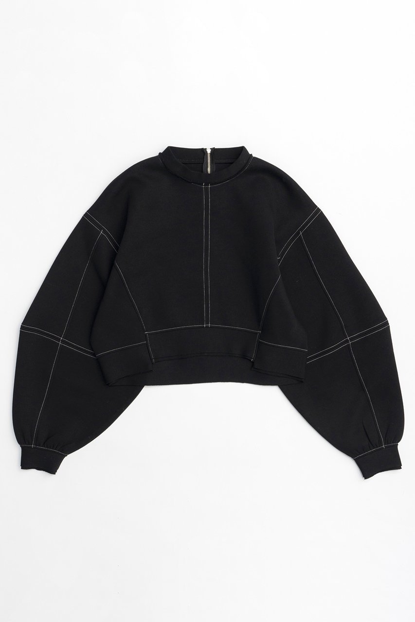 【メゾンスペシャル/MAISON SPECIAL】のBalloon Sleeve Pullover/バルーンスリーブプルオーバー インテリア・キッズ・メンズ・レディースファッション・服の通販 founy(ファニー) 　ファッション　Fashion　レディースファッション　Fashion for Women　トップス・カットソー　Cut & Sew Tops　シャツ・ブラウス・オフィスカジュアル　Elegant Blouses & Button-Ups　ロングTシャツ・Tシャツ　Longline T-Shirts & Tees　カジュアルプルオーバー・ニットトップス　Pullovers & Knit Tops / Casual Pullovers　カットソー・ベーシックTシャツ　Cut-and-Sewn Tops / Stretch Tees & Basics　おすすめ　Recommended / Our Picks　スリーブ　Sleeve, Long Sleeve / Short Sleeve　バランス　Balance, Style Balance　ロング　Long, Long-Length　BLK(ブラック)|ID: prp329100004055803 ipo3291000000032897203
