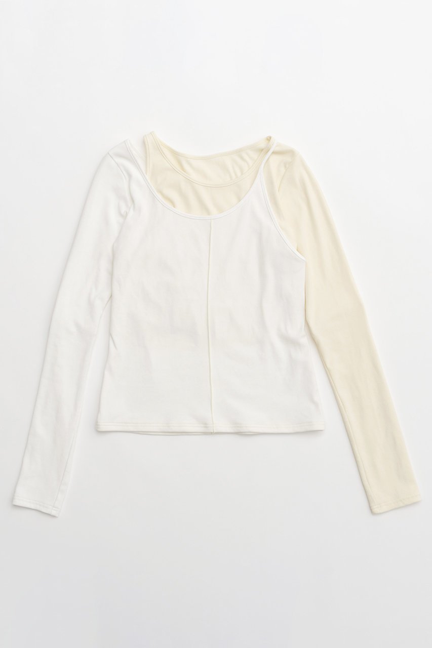 【メゾンスペシャル/MAISON SPECIAL】のRandom Cut Tops/ランダムカットトップス インテリア・キッズ・メンズ・レディースファッション・服の通販 founy(ファニー) 　ファッション　Fashion　レディースファッション　Fashion for Women　トップス・カットソー　Cut & Sew Tops　シャツ・ブラウス・オフィスカジュアル　Elegant Blouses & Button-Ups　ロングTシャツ・Tシャツ　Longline T-Shirts & Tees　カットソー・ベーシックTシャツ　Cut-and-Sewn Tops / Stretch Tees & Basics　カットソー　Cut and Sewn Top　スリーブ　Sleeve, Long Sleeve / Short Sleeve　ドッキング　Docking, Mixed Material　ロング　Long, Long-Length　WHT(ホワイト)|ID: prp329100004055804 ipo3291000000032895587