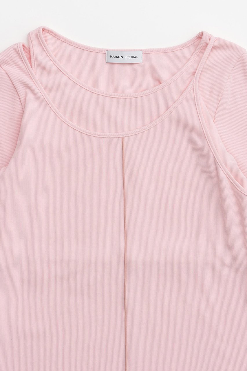 【メゾンスペシャル/MAISON SPECIAL】のRandom Cut Tops/ランダムカットトップス 人気、トレンドファッション・服の通販 founy(ファニー) 　ファッション　Fashion　レディースファッション　Fashion for Women　トップス・カットソー　Cut & Sew Tops　シャツ・ブラウス・オフィスカジュアル　Elegant Blouses & Button-Ups　ロングTシャツ・Tシャツ　Longline T-Shirts & Tees　カットソー・ベーシックTシャツ　Cut-and-Sewn Tops / Stretch Tees & Basics　カットソー　Cut and Sewn Top　スリーブ　Sleeve, Long Sleeve / Short Sleeve　ドッキング　Docking, Mixed Material　ロング　Long, Long-Length　other-2|ID: prp329100004055804 ipo3291000000032895593
