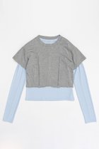 【メゾンスペシャル/MAISON SPECIAL】のMultiway Layered Tops/マルチウェイレイヤードトップス 人気、トレンドファッション・服の通販 founy(ファニー) ファッション Fashion レディースファッション WOMEN トップス・カットソー Tops/Tshirt シャツ/ブラウス Shirts/Blouses ロング / Tシャツ T-Shirts カットソー Cut and Sewn ストレッチ Stretch スリーブ Sleeve ロング Long 半袖 Short Sleeve thumbnail GRY(グレー)|ID: prp329100004055809 ipo3291000000027306548