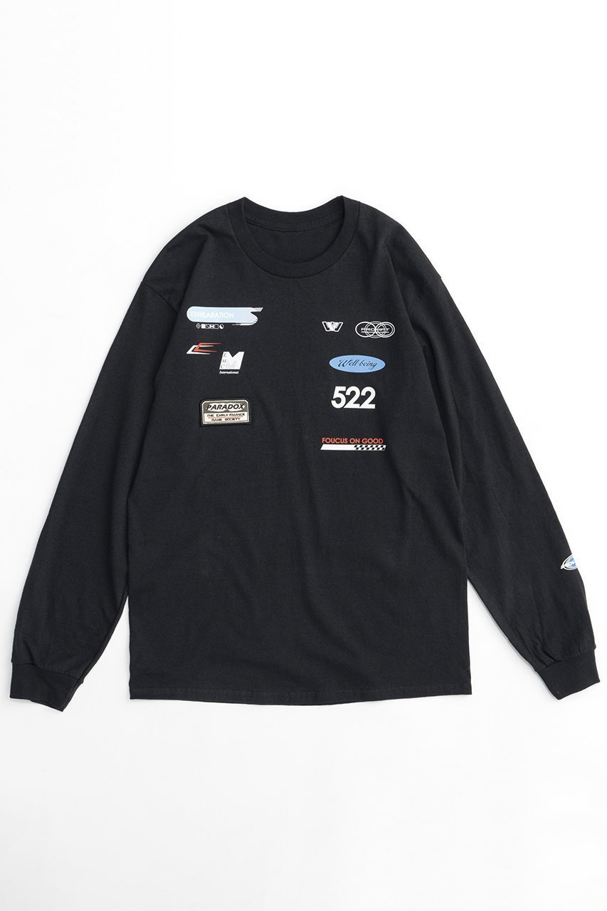 【メゾンスペシャル/MAISON SPECIAL】のSponsor Logo Print Long Sleeve T-shirt/スポンサーロゴロンTEE インテリア・キッズ・メンズ・レディースファッション・服の通販 founy(ファニー) 　ファッション　Fashion　レディースファッション　WOMEN　トップス・カットソー　Tops/Tshirt　シャツ/ブラウス　Shirts/Blouses　ロング / Tシャツ　T-Shirts　カットソー　Cut and Sewn　インナー　Inner　ウォッシャブル　Washable　グラフィック　Graphic　スリーブ　Sleeve　プリント　Print　ロング　Long　BLK(ブラック)|ID: prp329100004055812 ipo3291000000027306561