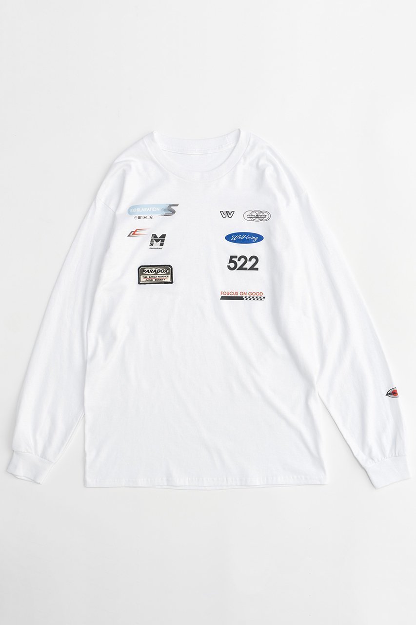 【メゾンスペシャル/MAISON SPECIAL】のSponsor Logo Print Long Sleeve T-shirt/スポンサーロゴロンTEE インテリア・キッズ・メンズ・レディースファッション・服の通販 founy(ファニー) 　ファッション　Fashion　レディースファッション　WOMEN　トップス・カットソー　Tops/Tshirt　シャツ/ブラウス　Shirts/Blouses　ロング / Tシャツ　T-Shirts　カットソー　Cut and Sewn　インナー　Inner　ウォッシャブル　Washable　グラフィック　Graphic　スリーブ　Sleeve　プリント　Print　ロング　Long　WHT(ホワイト)|ID: prp329100004055812 ipo3291000000027306562